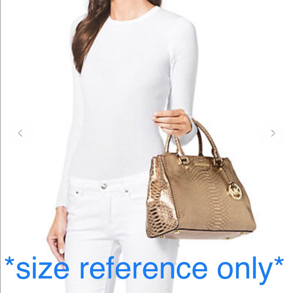 Michael Kors Python Pattern-embossed Leather Satchel - Picture 9 of 9